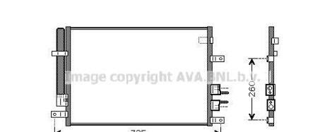 Ava alfa romeo радіатор кондиціонера (конденсатор) 159, brera, spider - AVA COOLING ALA5097D