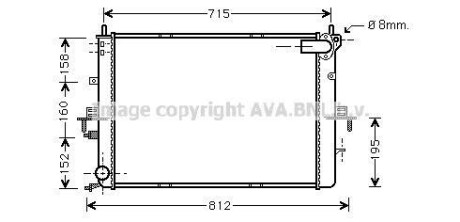 Радиатор, охлаждение двигателя - (grd1055, grd1080, pcc000960) AVA COOLING AU2152