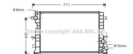 Радиатор, охлаждение двигателя - (pcc000640, pcc001070, pcc107270) AVA COOLING AU2165