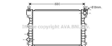 Радиатор, охлаждение двигателя - AVA COOLING AU2174