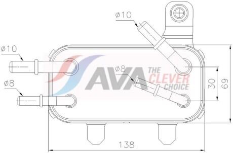 Охолоджувач оливи - AVA COOLING AU3366