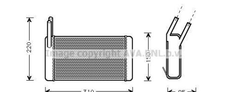 Теплообменник, отопление салона - AVA COOLING AU6131