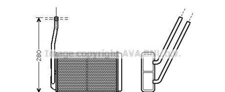 Теплообменник, отопление салона - AVA COOLING AU6177