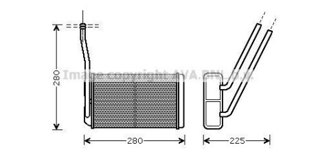 Теплообмінник, Система опалення салону - (jef500010, jef000050, jef100280) AVA COOLING AU6195