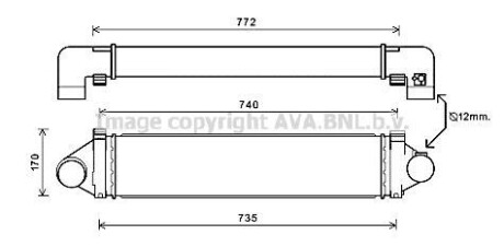 Теплообменник - (lr000926, lr009802, lr030762) AVA COOLING AUA4219