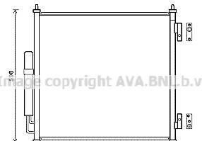 Радіатор кодиціонера - (lr035791, lr110621, lr133116) AVA COOLING AUA5218D