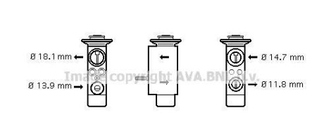 Розширювальний клапан - (64116904437) AVA COOLING BW1085