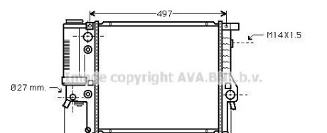 Радиатор, охлаждение двигателя - (17111719136, 17111719264, 17111723528) AVA COOLING BW2137