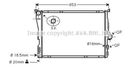 Радіатор охолодження двигуна AVA - AVA COOLING BW2343