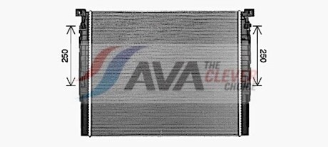 Ava bmw радіатор охолодження двиг. 5 (g30, f90), 6 gran turismo (g32), 7 (g11, g12) - AVA COOLING BW2620