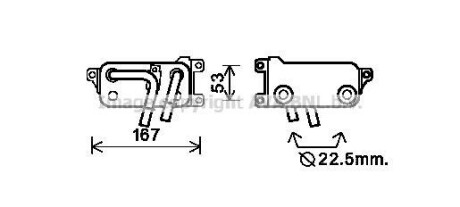 Радіатор масляний КПП BMW 5 E60 (04-), 7 E65 (02-) AVA - AVA COOLING BW3401