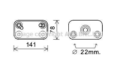 Радиатор масляный КПП X5 E53 (00-) AVA - (17207500754, 17101439112) AVA COOLING BW3406