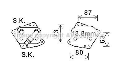 Охолоджувач оливи - (11427508967) AVA COOLING BW3412