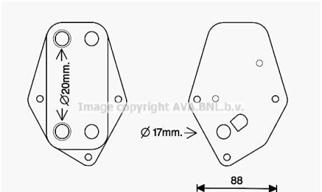 Теплообменник - (2247015, 11422247015) AVA COOLING BW3557