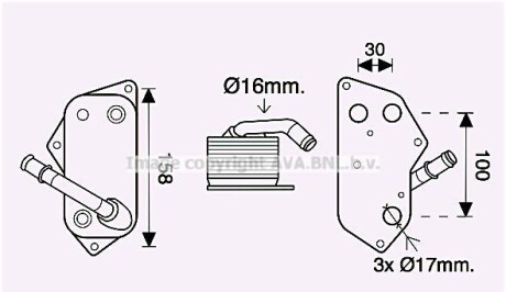 Теплообменник - (11427525333, 5989070201) AVA COOLING BW3558