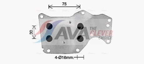 Радиатор масляный BMW 1 F20 (11-), 3 F30 (12-), 5 G30 (17-), X3 G01 (18-) 1.5i, - AVA COOLING BW3621