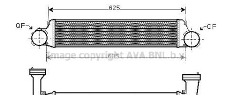 Интеркулер - (17517789793, 17517793370, 7789793) AVA COOLING BW4280