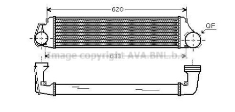 Интеркулер - (17517786351, 7786351) AVA COOLING BW4282