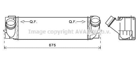 Теплообменник - (17517593845, 17517823571, 7593845) AVA COOLING BW4457