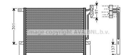 Радіатор кодиціонера - (64538377614, 6914033, 64536914033) AVA COOLING BW5397
