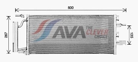 Радіатор кодиціонера - ((64509271206)) AVA COOLING BW5607D (фото 1)