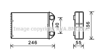 Теплообменник, отопление салона - AVA COOLING BW6426