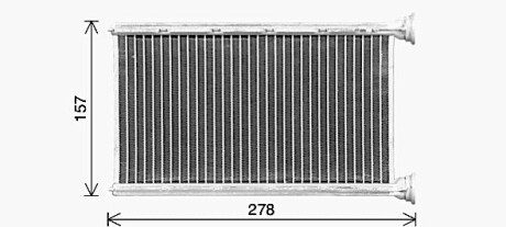 Радиатор отопителя салона BMW 1 (11-), 3 (12-) AVA - AVA COOLING BW6615