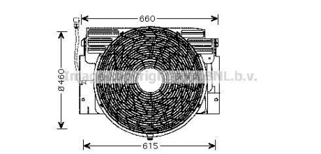 Ava вентилятор радіатора bmw x5 series e53 (2000) x5 3.0 - AVA COOLING BW7517