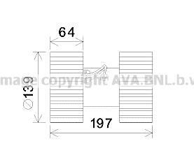 Вентилятор обігрівача салону BMW 3 (E46) (98-05), X3 (E83) (04-) AVA - (64119204154, 64118372797) AVA COOLING BW8480