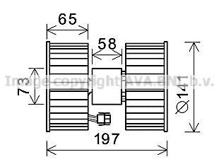 Вентилятор отопителя салона BMW X3 (E83) (03-11) AVA - AVA COOLING BW8483