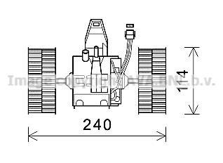 Компресор салону - (64116933910, 6933910) AVA COOLING BW8491