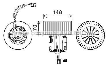 Вентилятор салону - AVA COOLING BW8540
