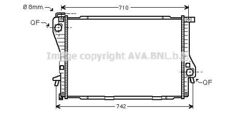 Радиатор охлаждения двигателя BMW 5e39 520-540i 98>04, 7e38 728-740i 98>01 AVA - AVA COOLING BWA2233