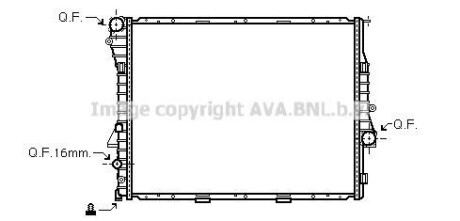 Радиатор охлаждения двигателя BMW X5e53 AT 3,0d 3,0i 4,4i 00>03 AVA - AVA COOLING BWA2275