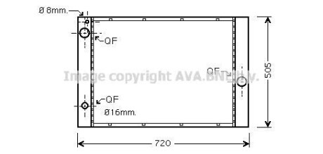 Радіатор, Система охолодження двигуна - (7519209, 7519211) AVA COOLING BWA2285