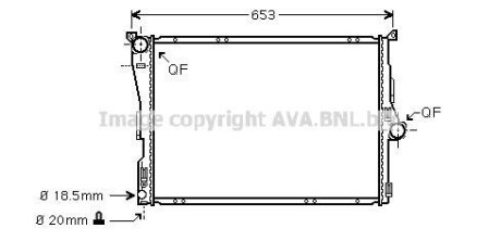 Радиатор охлаждения двигателя BMW 3e90 316-330i AC+/- AVA - AVA COOLING BWA2291