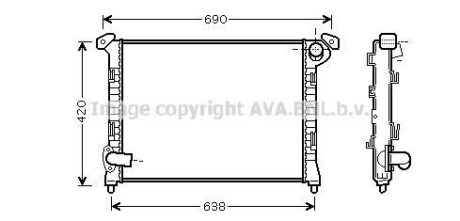 Ava радіатор охолодження mini cooper tropic 1,6 ac 01- - AVA COOLING BWA2314