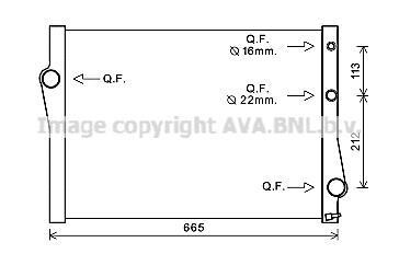 Радиатор охлаждения двигателя BMW X5 (E70) (06-13) 30d 35d 40d AT, X5 (F15) (13- - AVA COOLING BWA2471