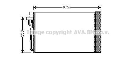 Радіатор кондиціонера BMW 5E60 520-530i, 7E65 730-750i AVA - (2282939, 64502282939, 64508379885) AVA COOLING BWA5267D (фото 1)