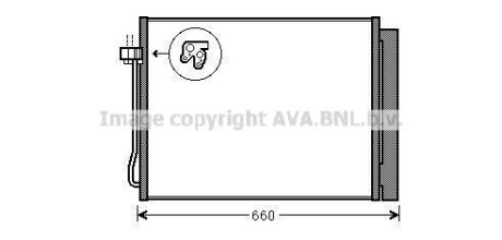 Ava радіатор кондиціонера x5 e70,f15,x6 e71,f16 07- - AVA COOLING BWA5377D