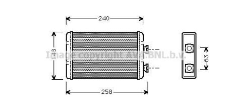 Теплообмінник, Система опалення салону - AVA COOLING BWA6210