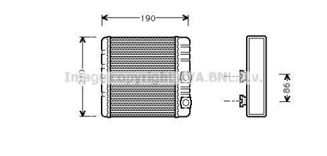 Радиатор отопителя салона BMW 3e46 00>, X3e83 AVA - AVA COOLING BWA6211