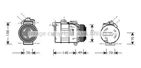 Компресор - (8377744, 64526910460, 8377244) AVA COOLING BWAK237