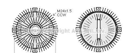 Сцепление, вентилятор радиатора - AVA COOLING BWC322