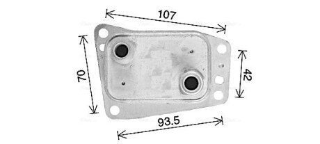 Охолоджувач оливи - (9807594380, 9809475780, 1871920) AVA COOLING CN3327