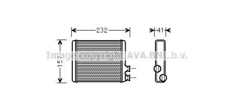 Радіатор обігрівача салону Citro?n C3 (09-16), C4 Cactus (14-)/Renault Talisman (16-22) 1.6 TCE AVA - AVA COOLING CN6286