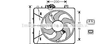Вентилятор, охлаждение двигателя - AVA COOLING CN7527