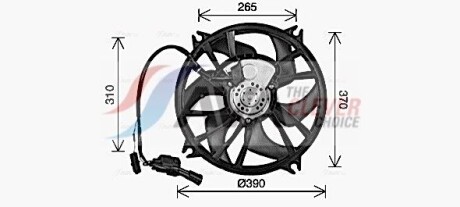 Фото 2 - Вентилятор охлаждения двигателя AVA COOLING CN7556