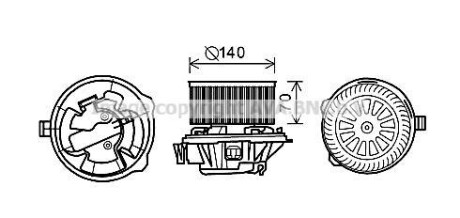 Вентилятор салону - AVA COOLING CN8289