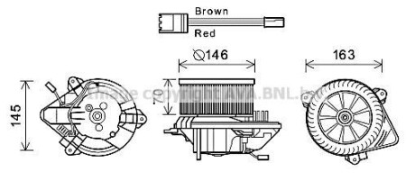 Вентилятор салону - AVA COOLING CN8294
